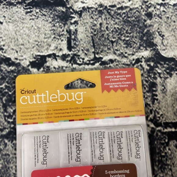 Cuttlebug JUST MY TYPE 5 Embossing Borders Zig Zag Squiggle Dots Buttons - Picture 4 of 8